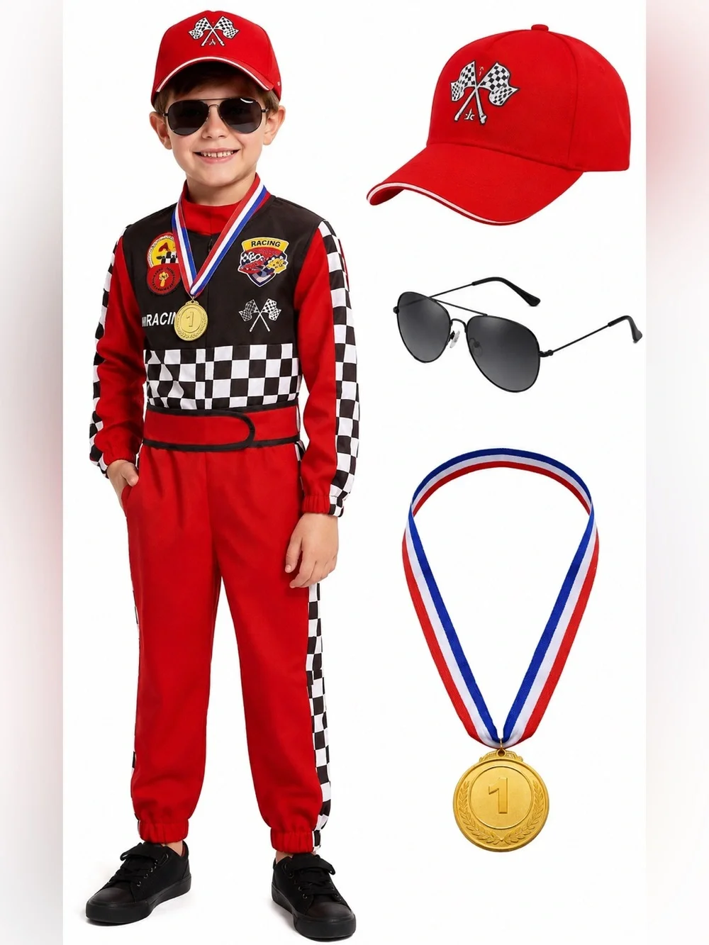 Kids Race Car Driver Costume  - 9-10 yrs